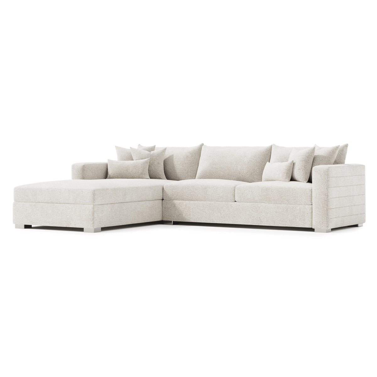 Helena Fabric Sectional Metal Foot