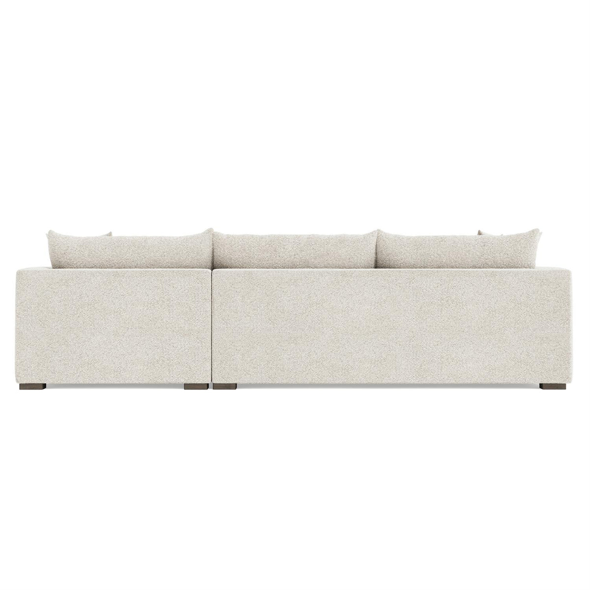 Helena Fabric Sectional Wood Foot