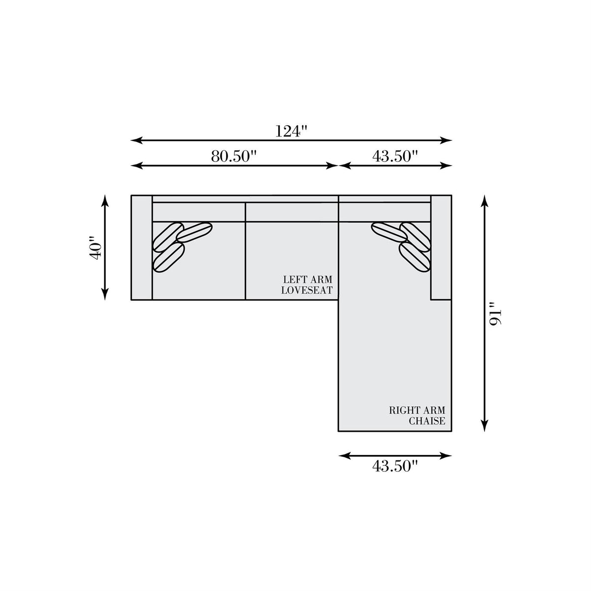 Helena Fabric Sectional Wood Foot