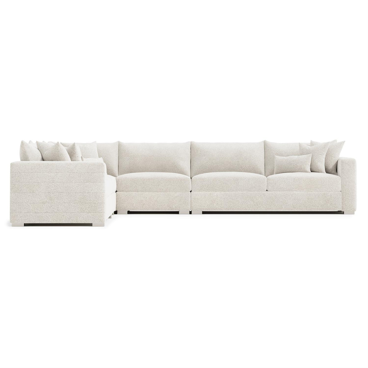 Helena Fabric Sectional Metal Foot
