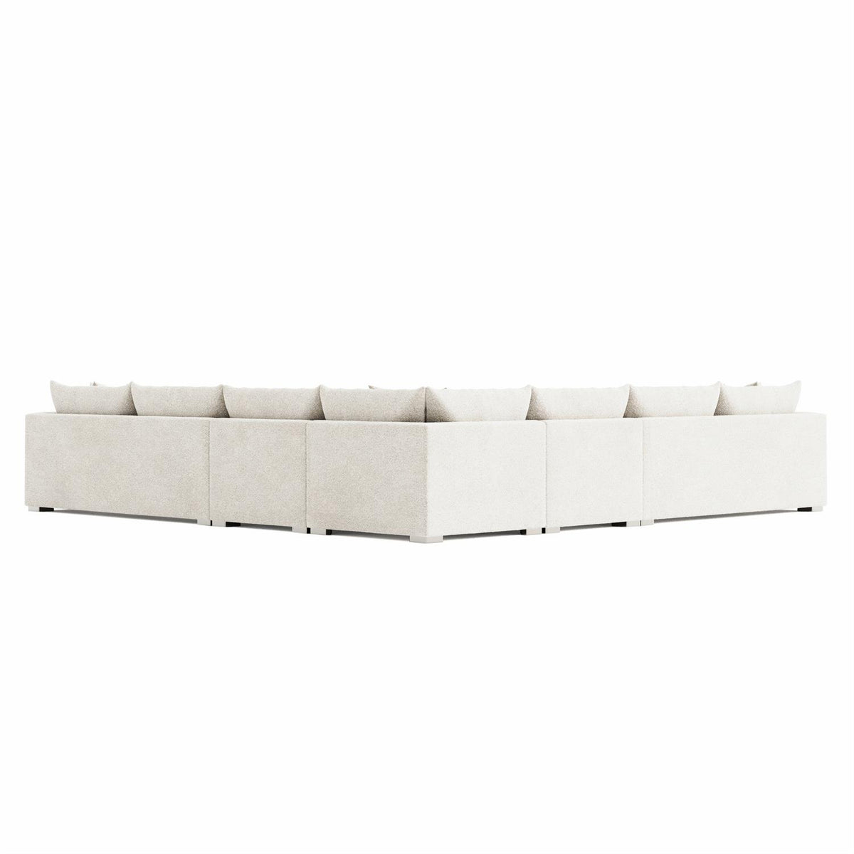 Helena Fabric Sectional Metal Foot