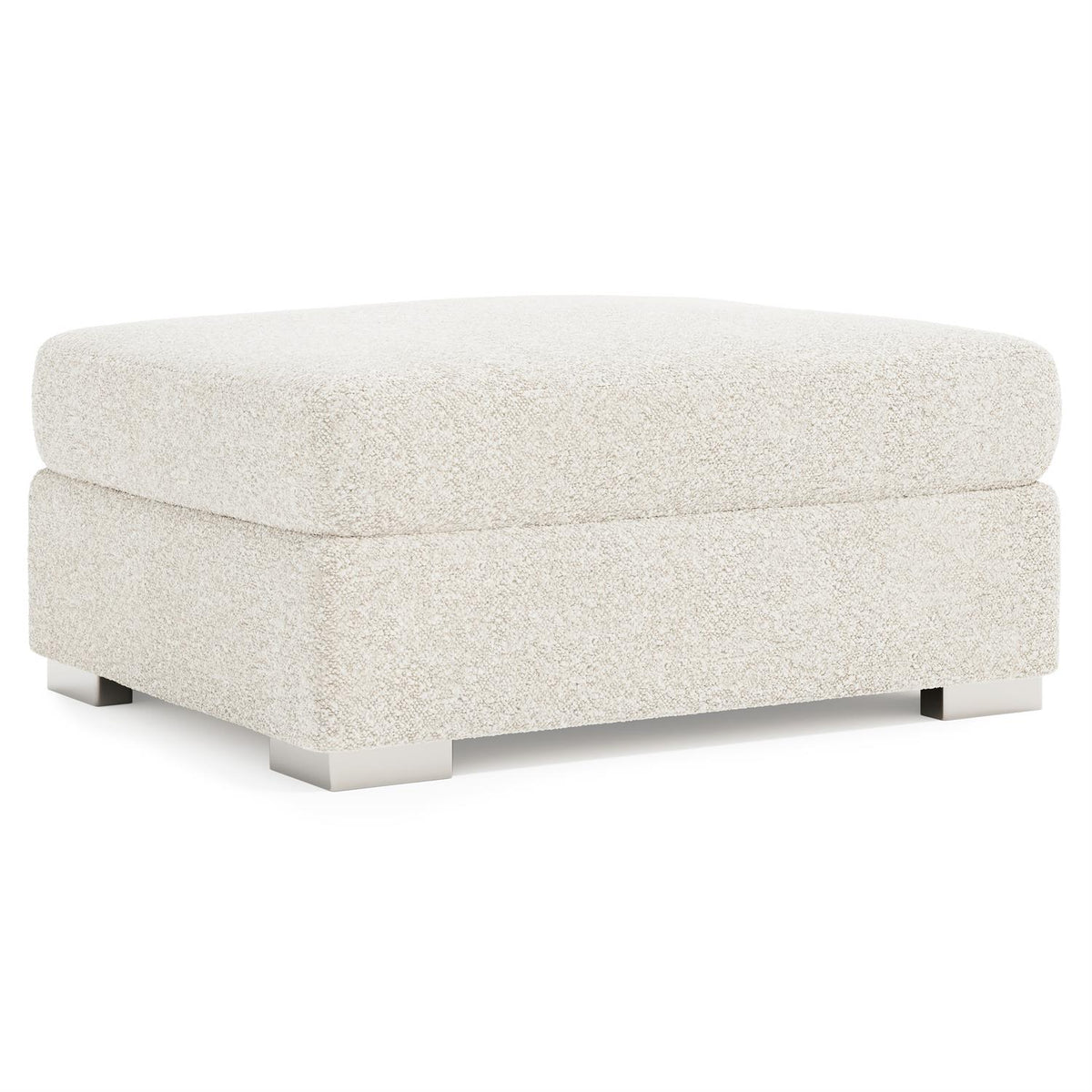 Helena Fabric Ottoman Metal Foot