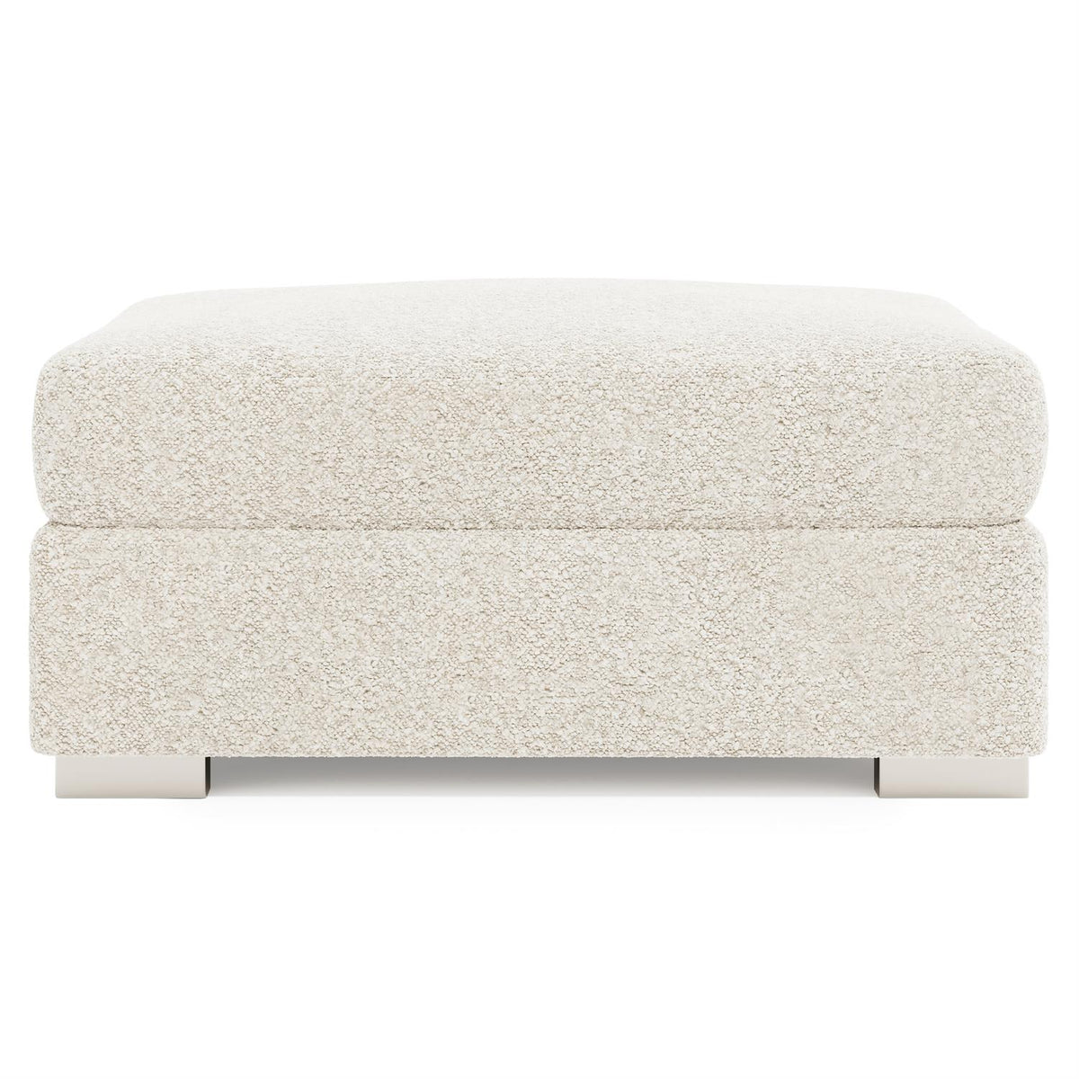 Helena Fabric Ottoman Metal Foot