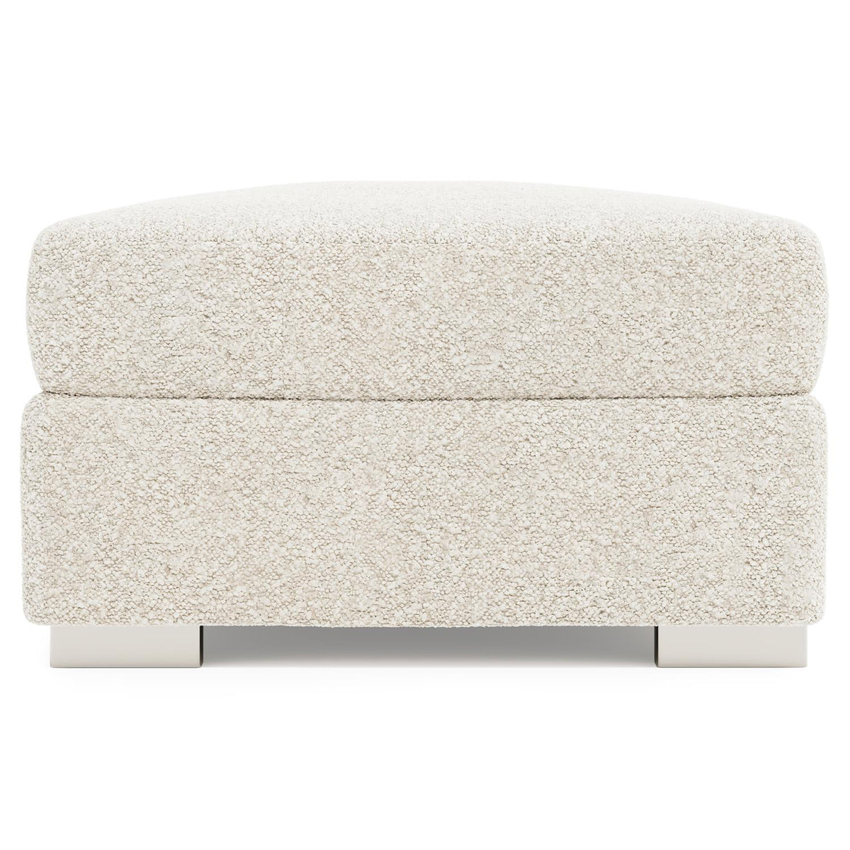 Helena Fabric Ottoman Metal Foot