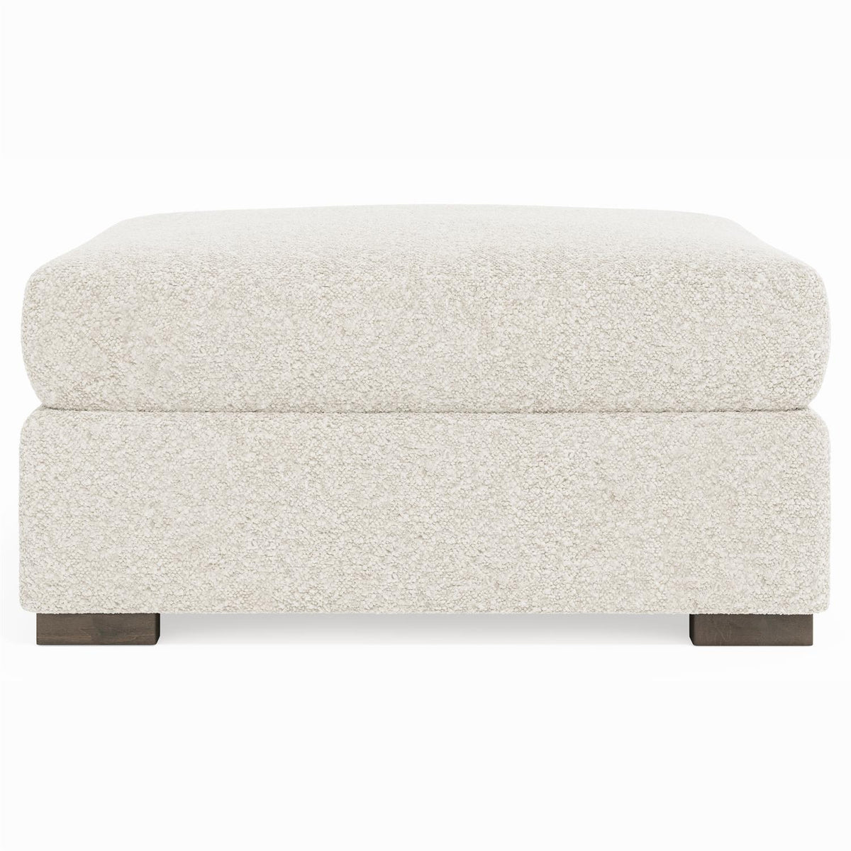 Helena Fabric Ottoman Wood Foot
