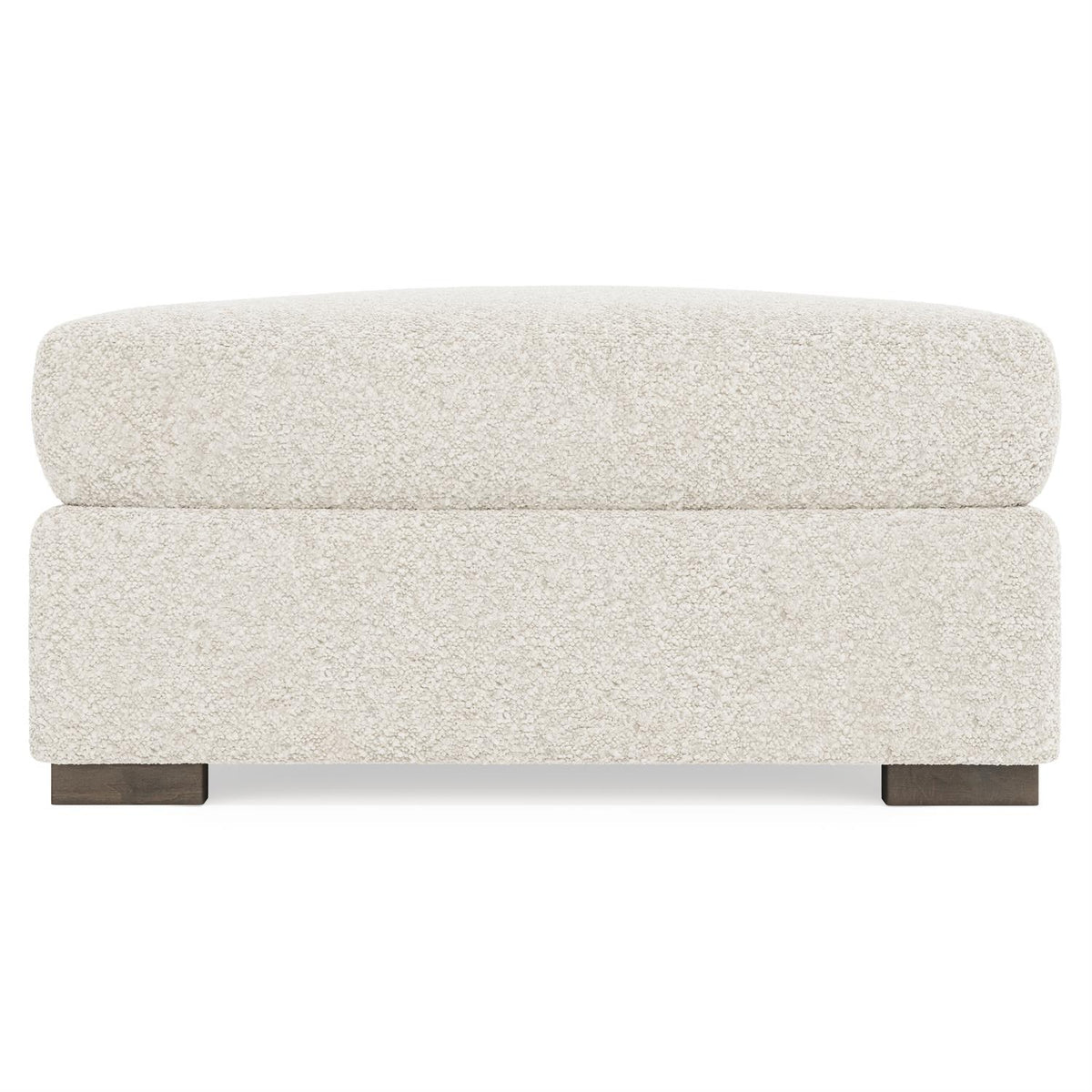 Helena Fabric Ottoman Wood Foot