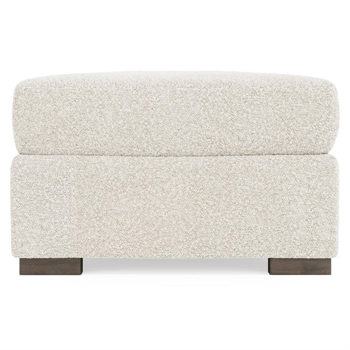 Helena Fabric Ottoman Wood Foot