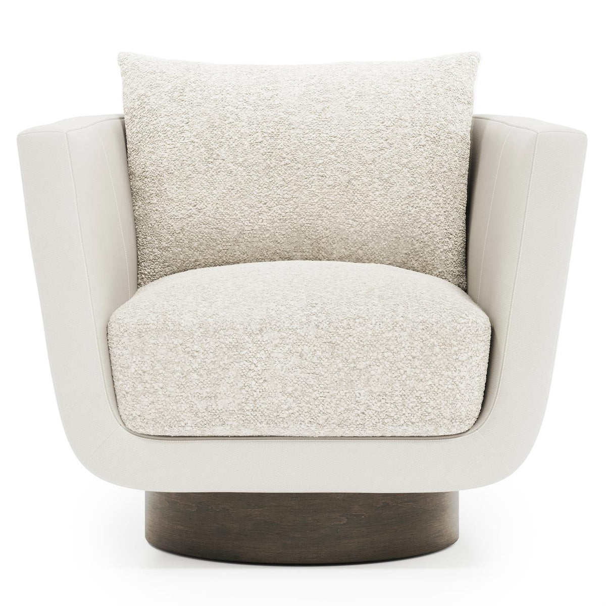 Gemma Leather-Fabric Swivel Chair