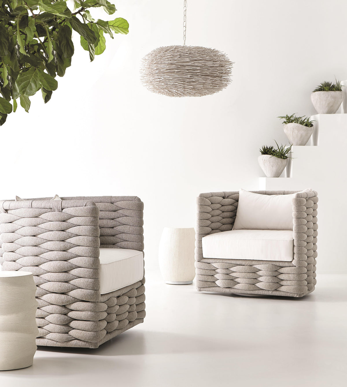 Wailea Outdoor Swivel Chair - Bernhardt Living (BRH-1499)