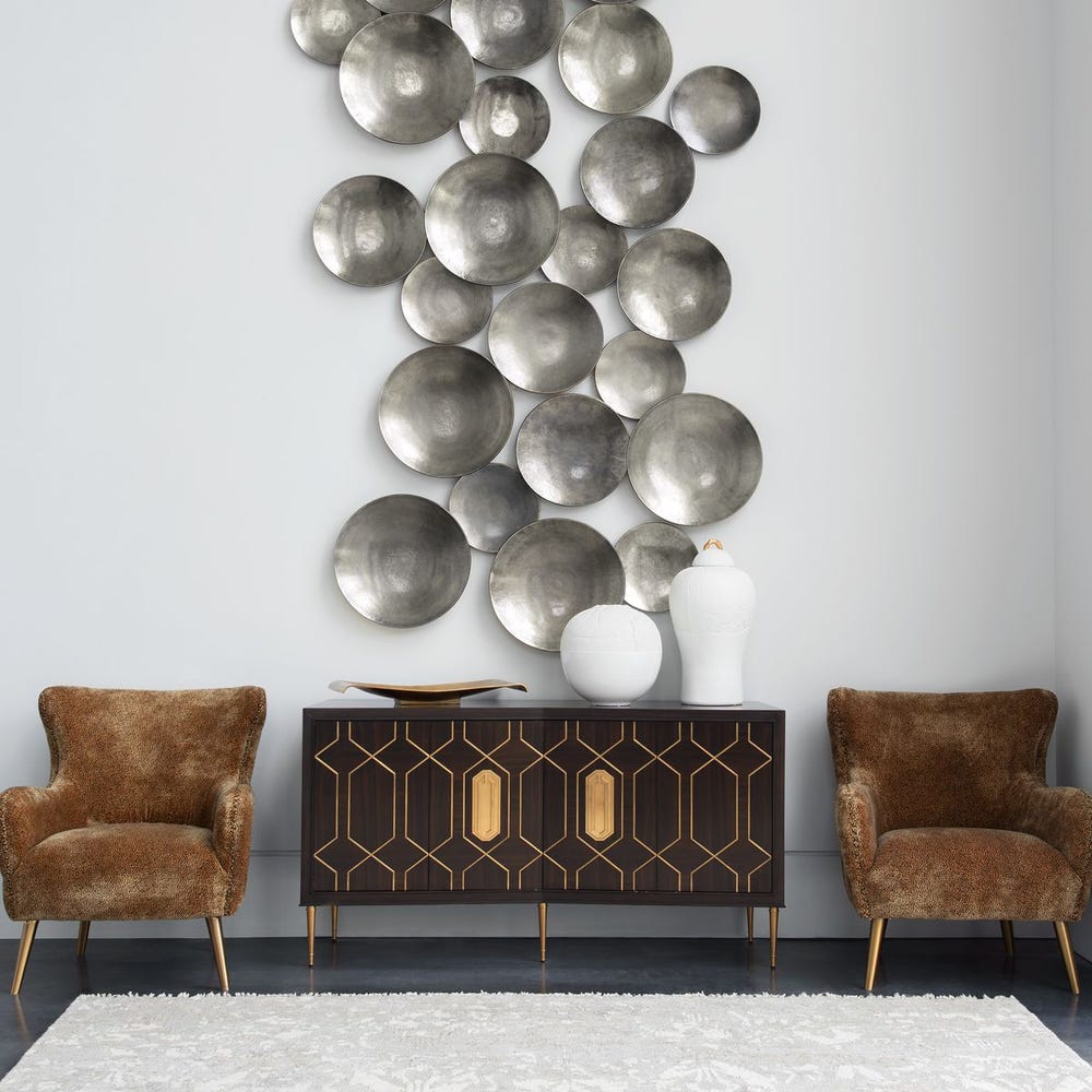 Aitana Metal Wall Decor - Silver, S/3