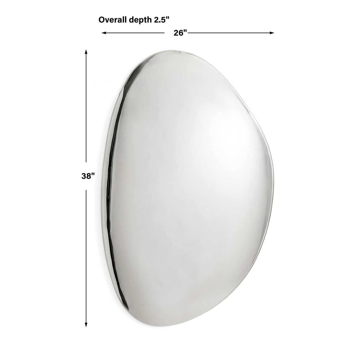 Jelly Bean Wall Sculpture - 26x38 Silver