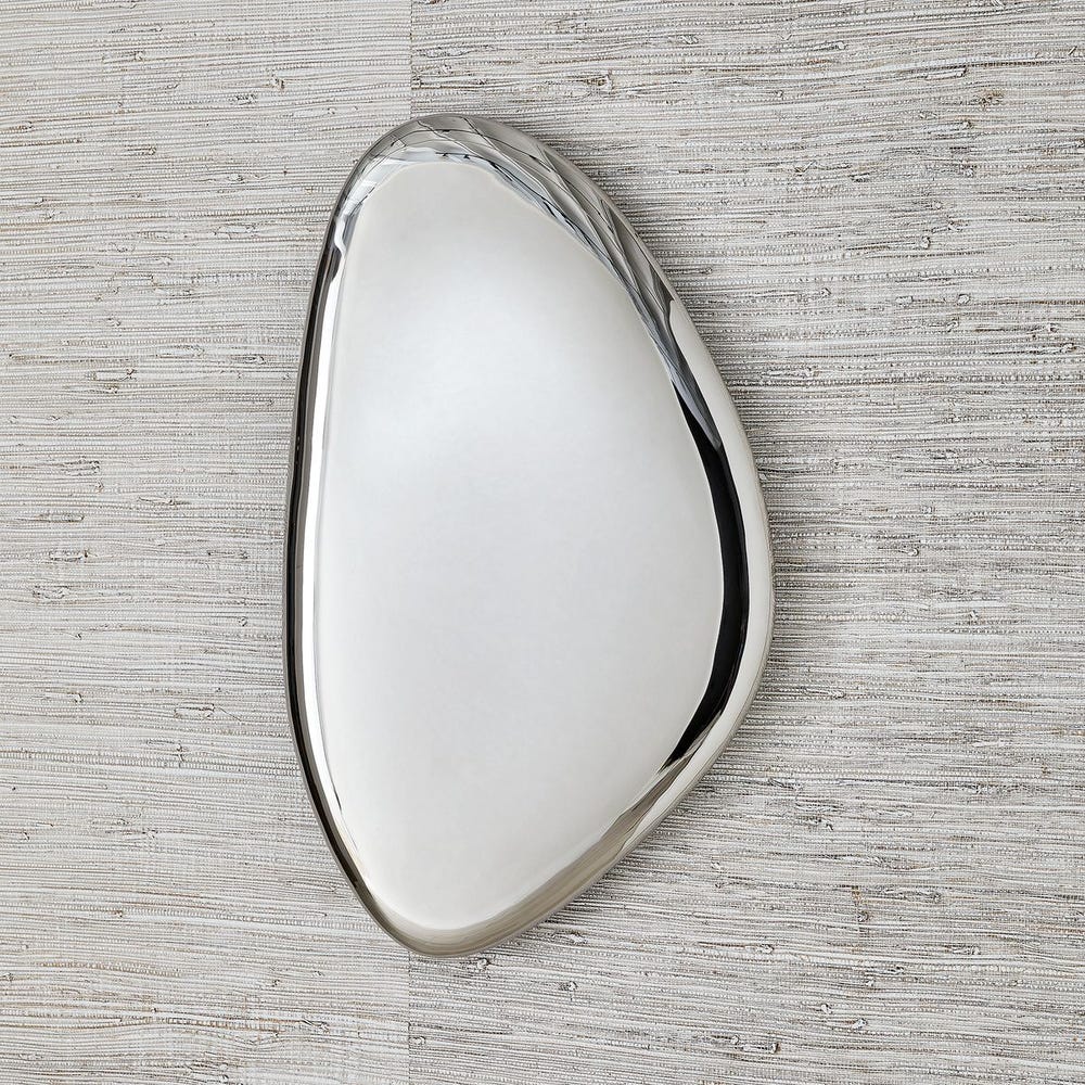 Jelly Bean Wall Sculpture - 26x16 Silver