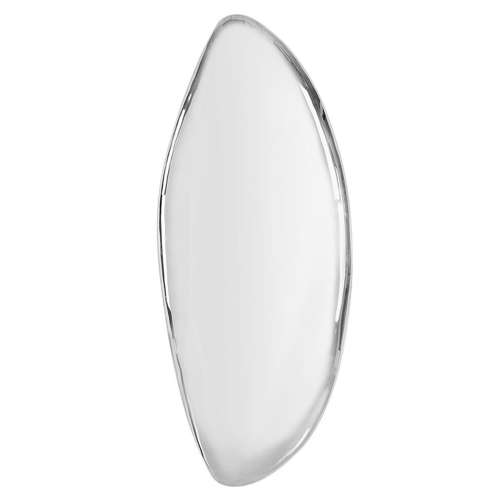 Jelly Bean Wall Sculpture - 42x18 Silver