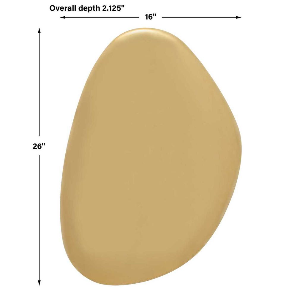 Jelly Bean Wall Sculpture - 26x16 Gold