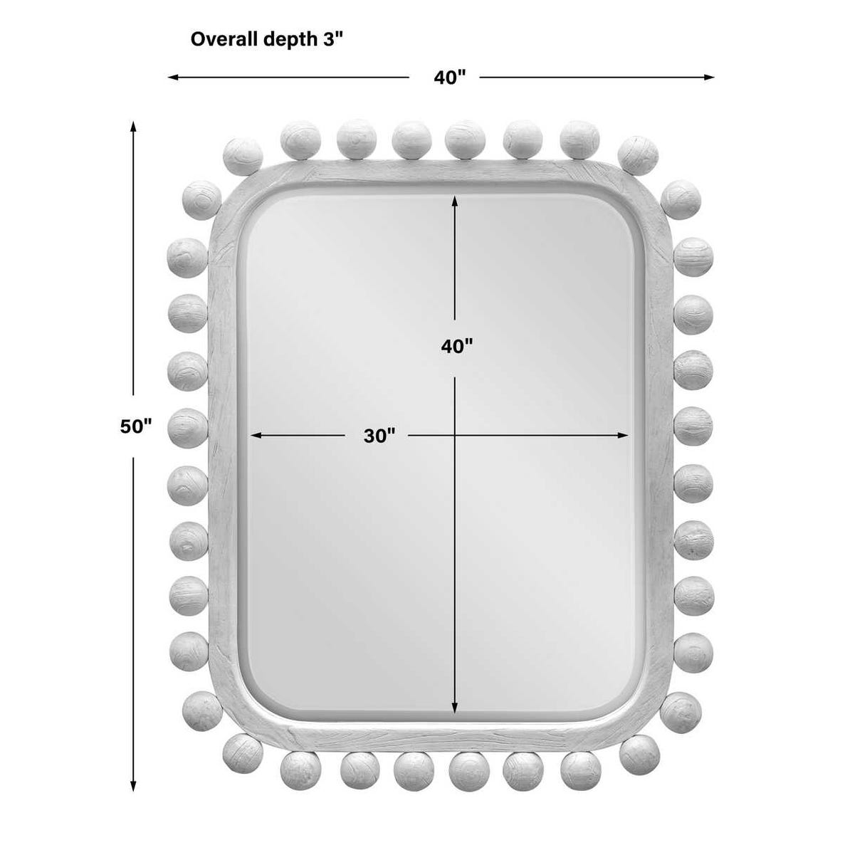 Brianza Mirror - 40x50 White
