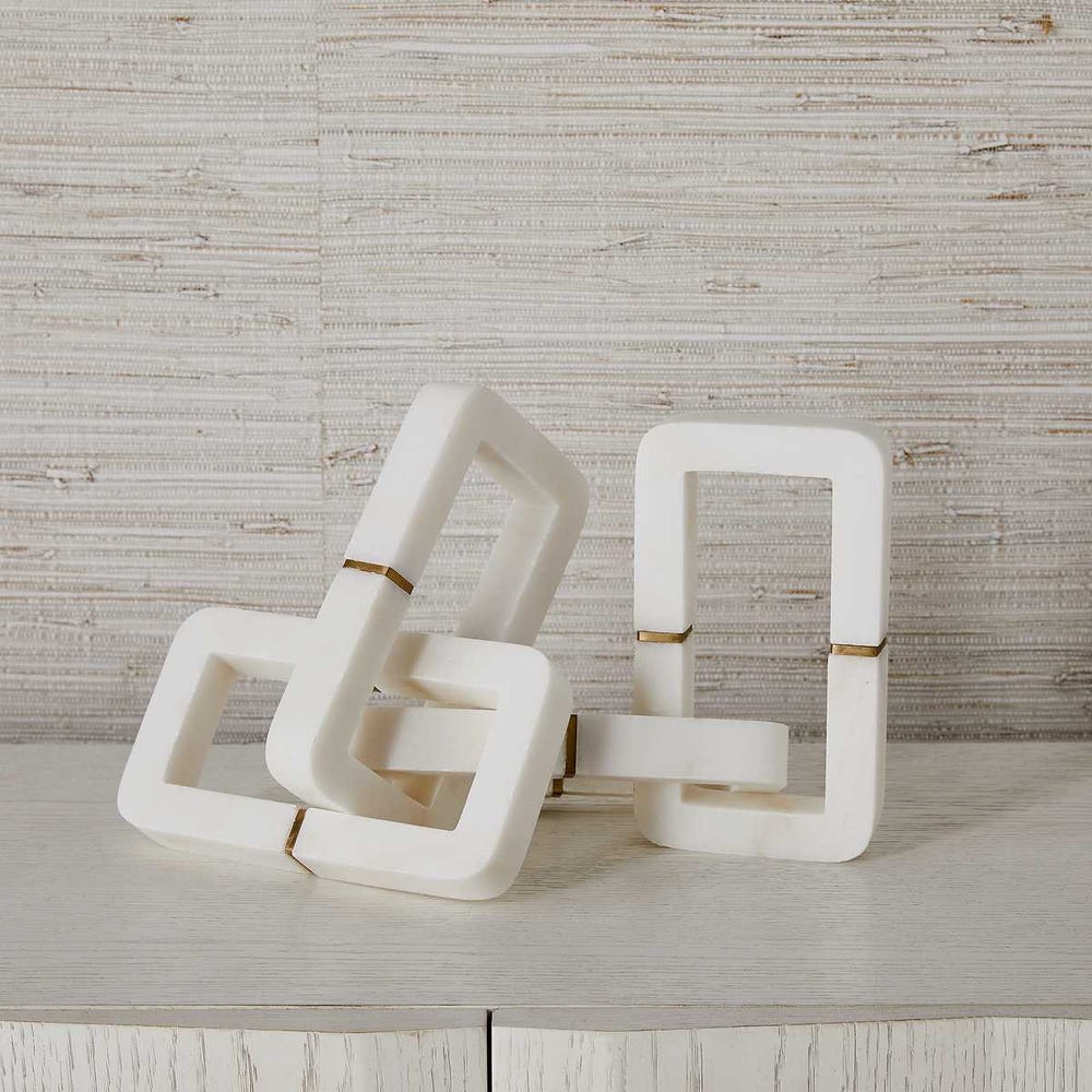 Connection Sculpture - White Marble