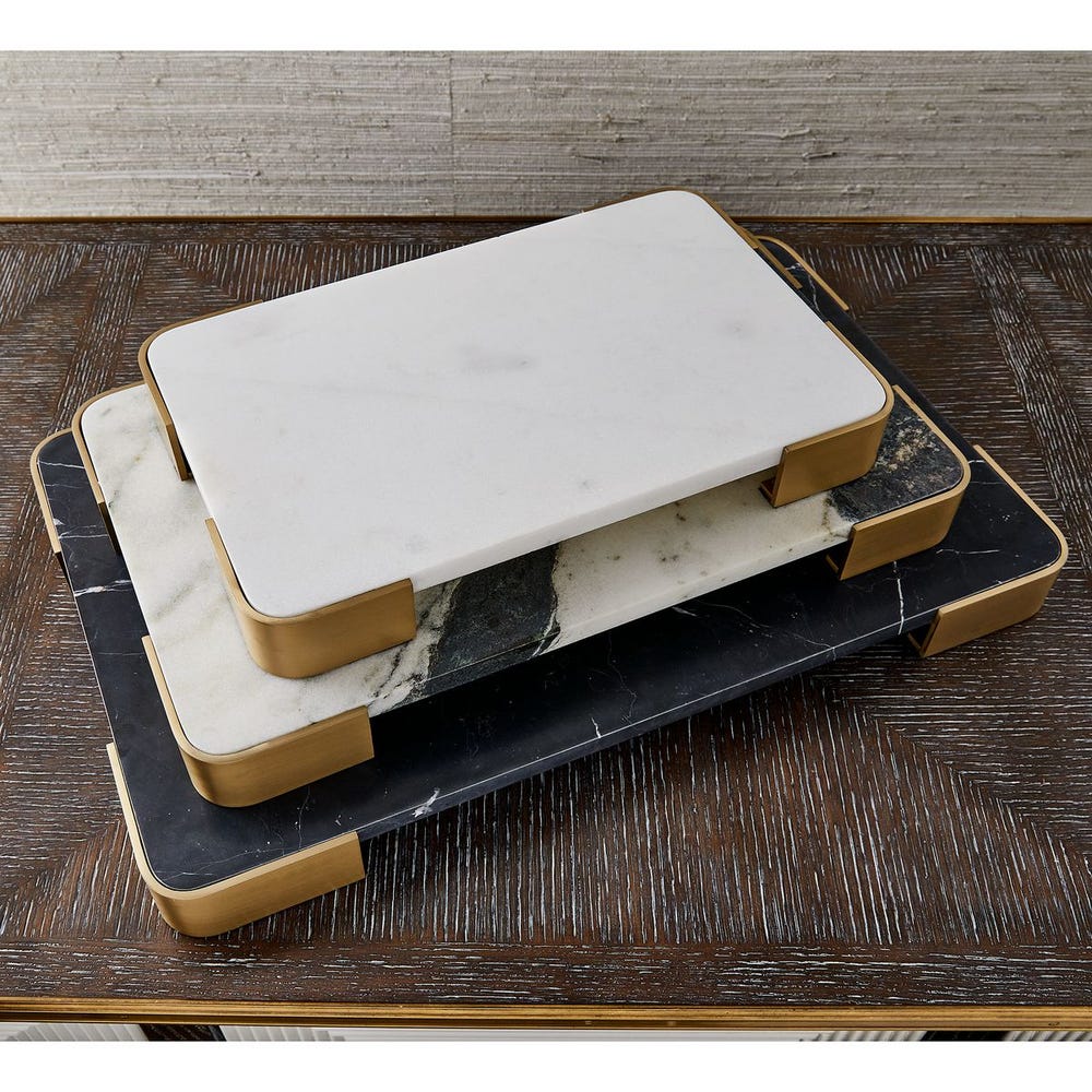 Elevated Tray/Plateau - Panda Marble Medium