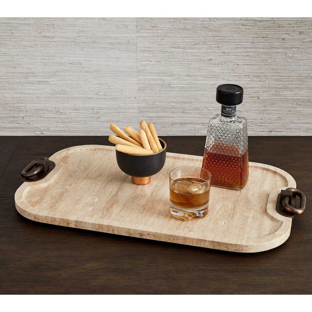 Hippodrome Tray - Travertine