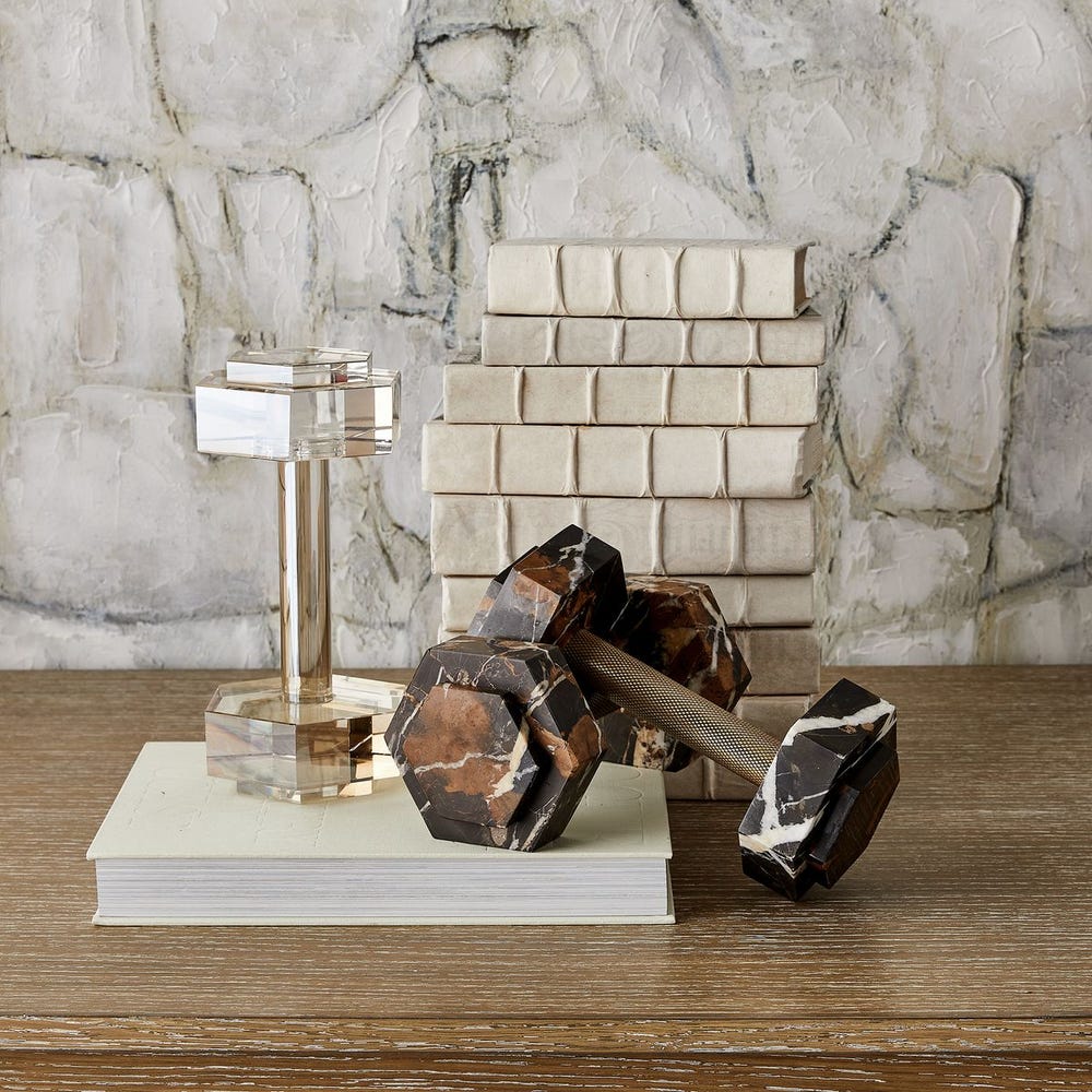 Dumbbell Sculpture - Marble