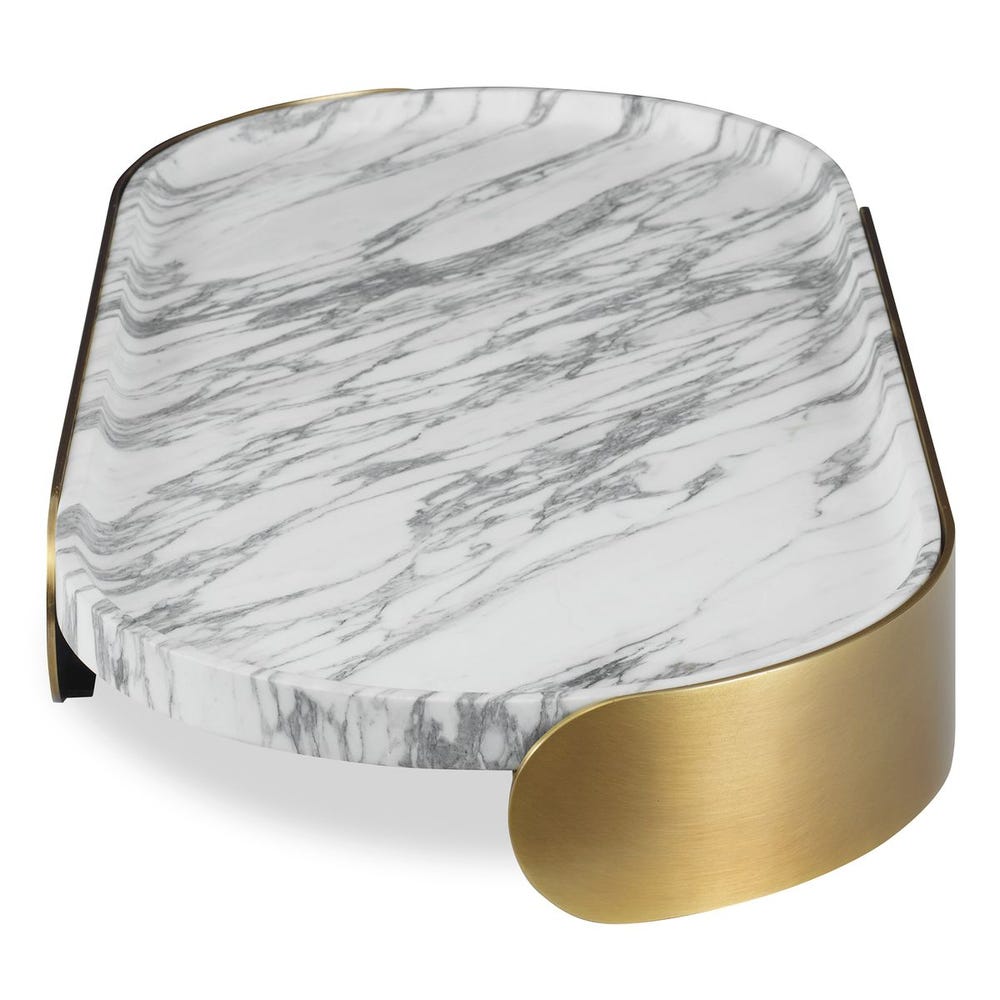 Lozenge Tray - Arabescato Marble