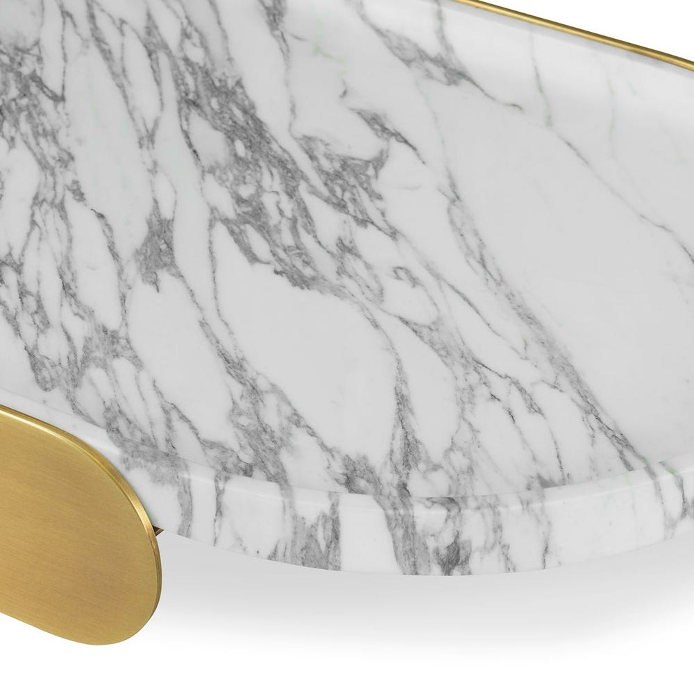 Lozenge Tray - Arabescato Marble