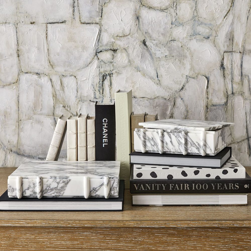 Novel Box - Arabescato Marble Large