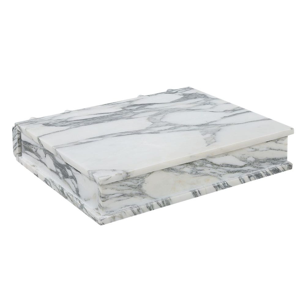 Novel Box - Arabescato Marble Large