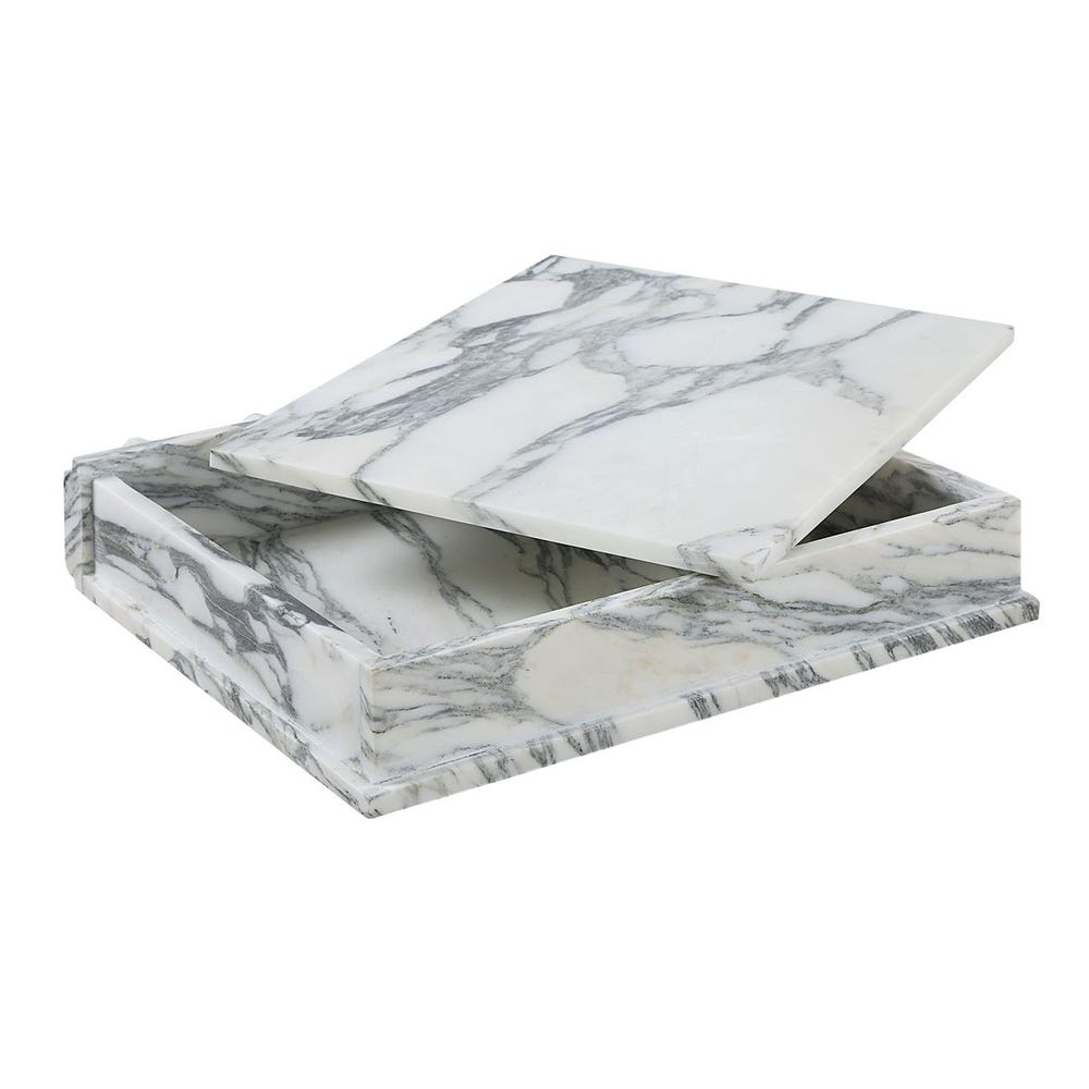 Novel Box - Arabescato Marble Large