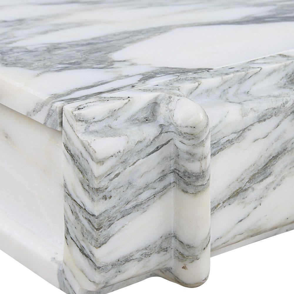 Novel Box - Arabescato Marble Large