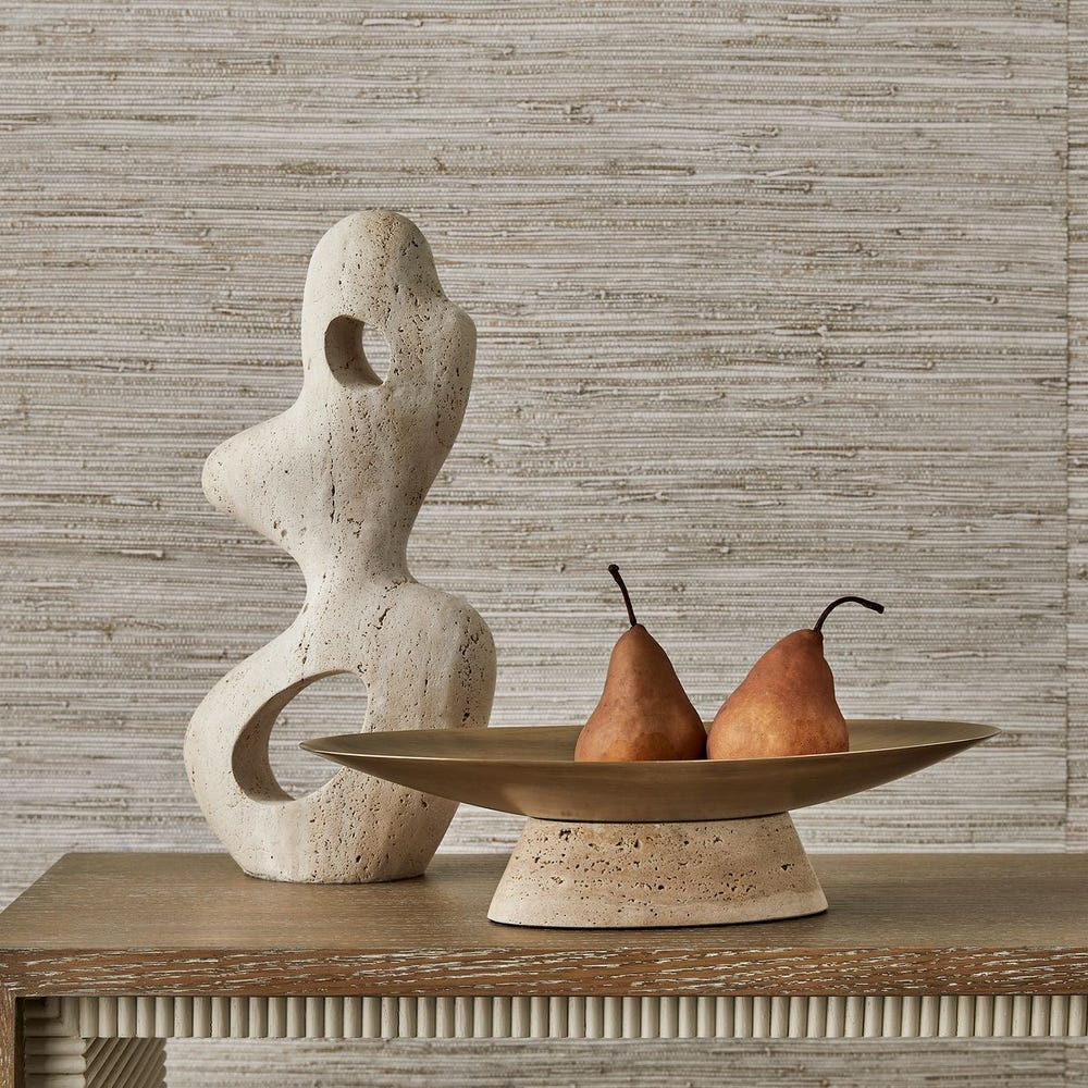 Coup de Grace Low Bowl - Travertine