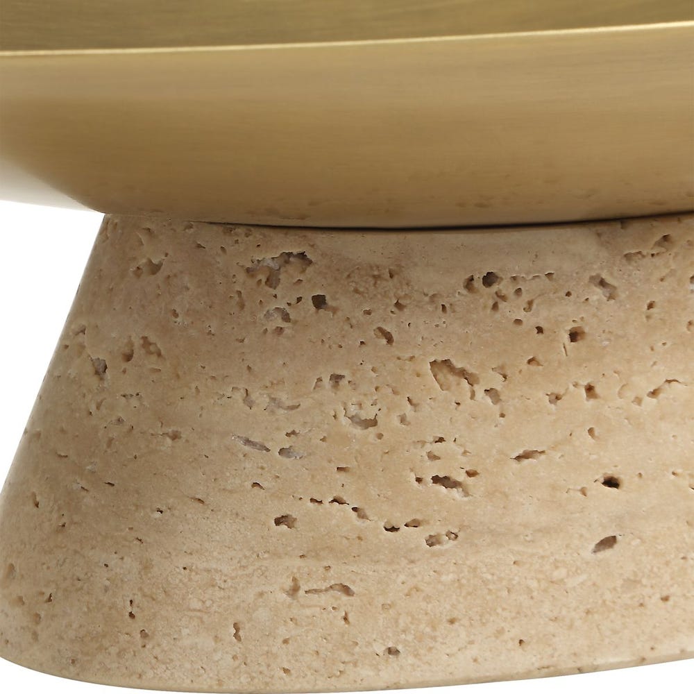 Coup de Grace Low Bowl - Travertine