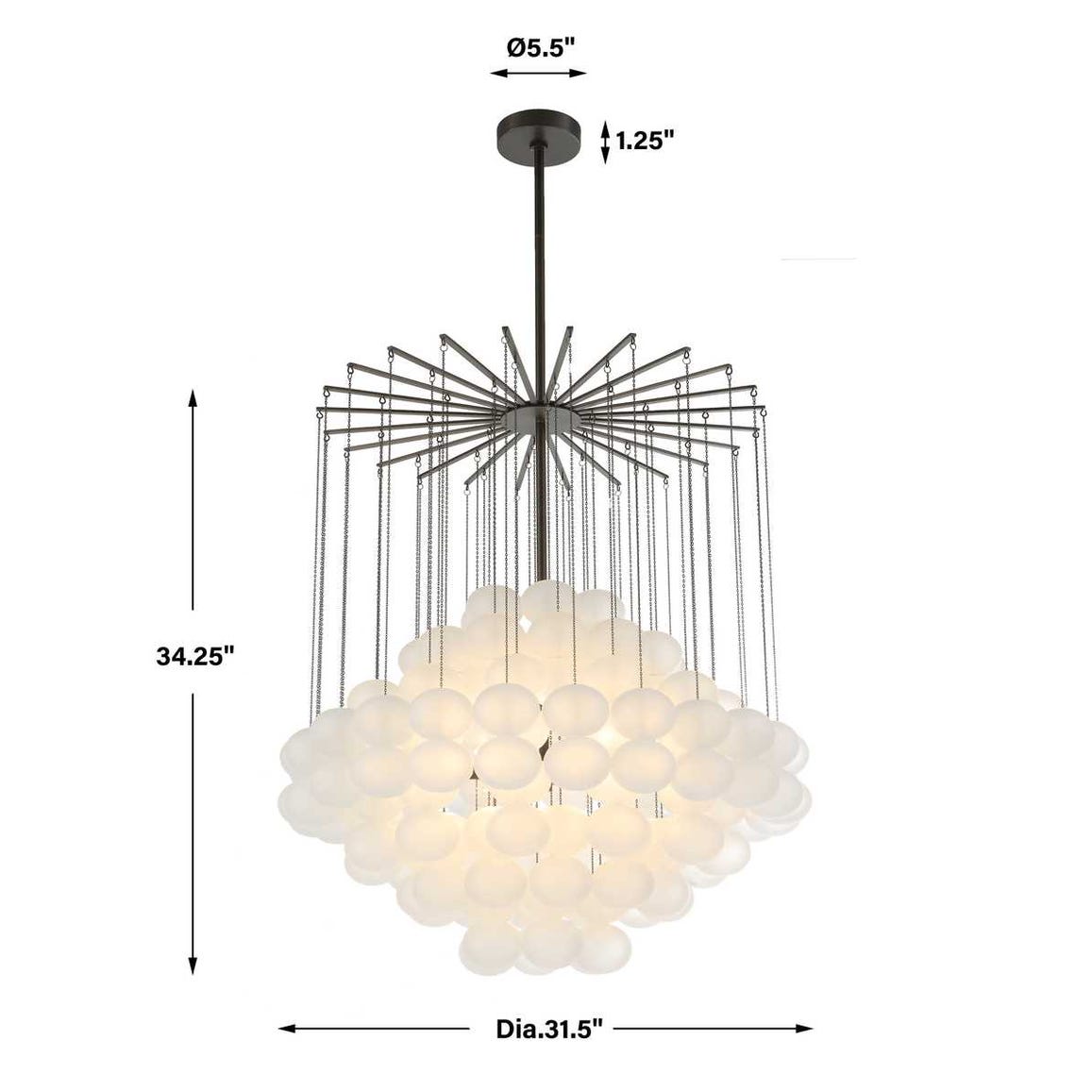 Baubles, 6 Lt Chandelier