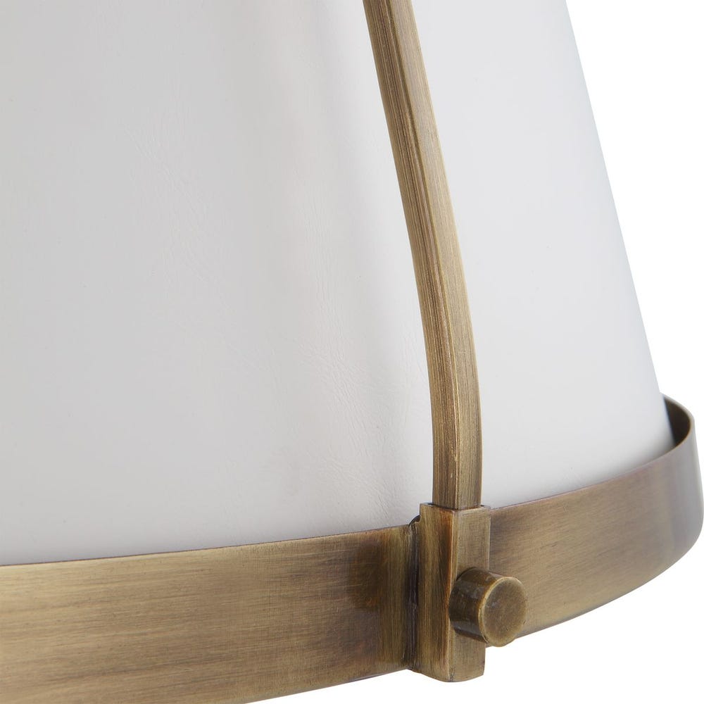 Leather Classic, 4 Lt Pendant - White