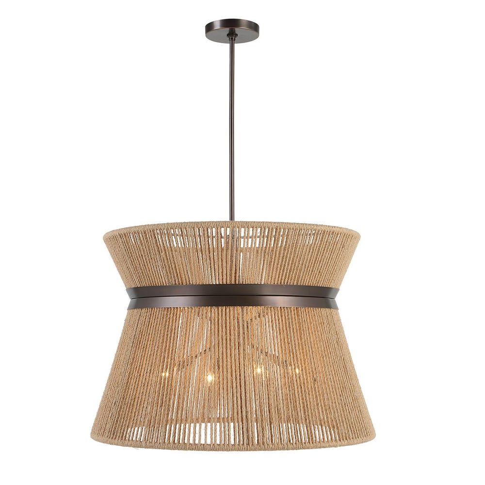 Highly Strung, 8 Lt Round Pendant - Natural