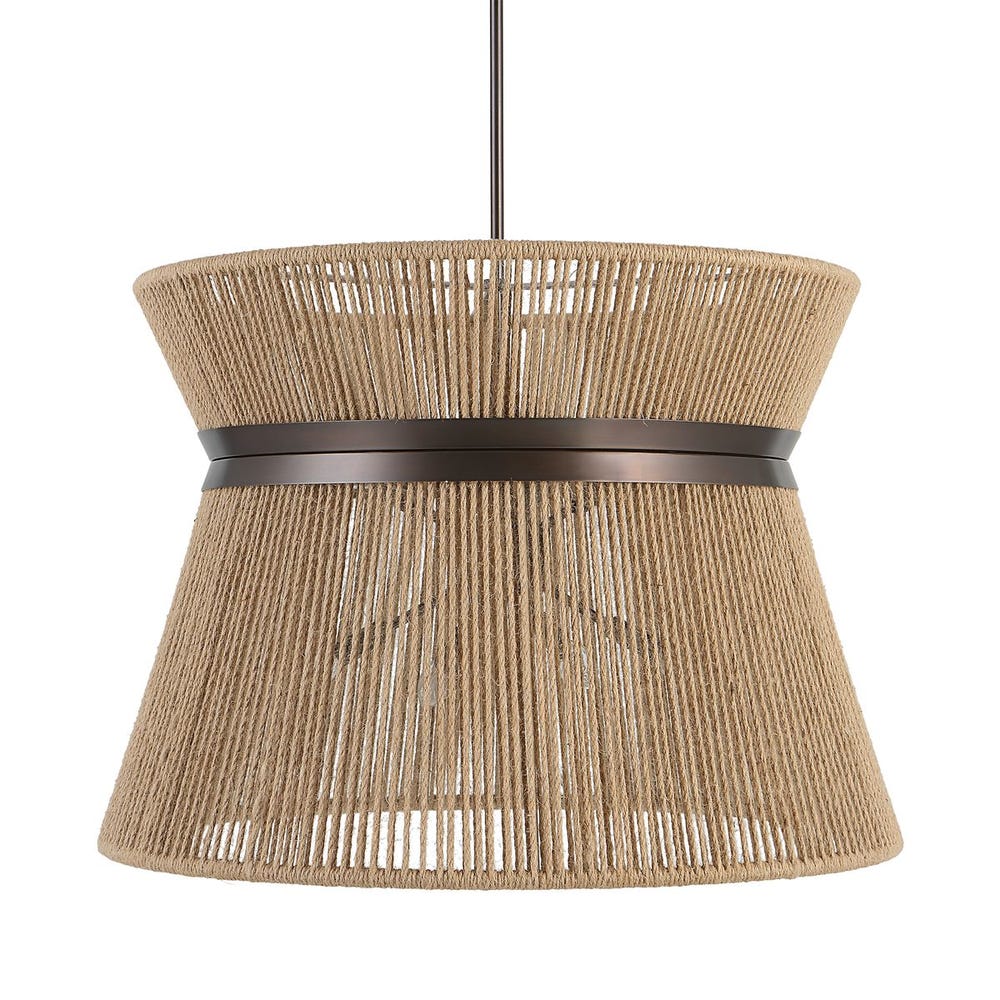 Highly Strung, 8 Lt Round Pendant - Natural