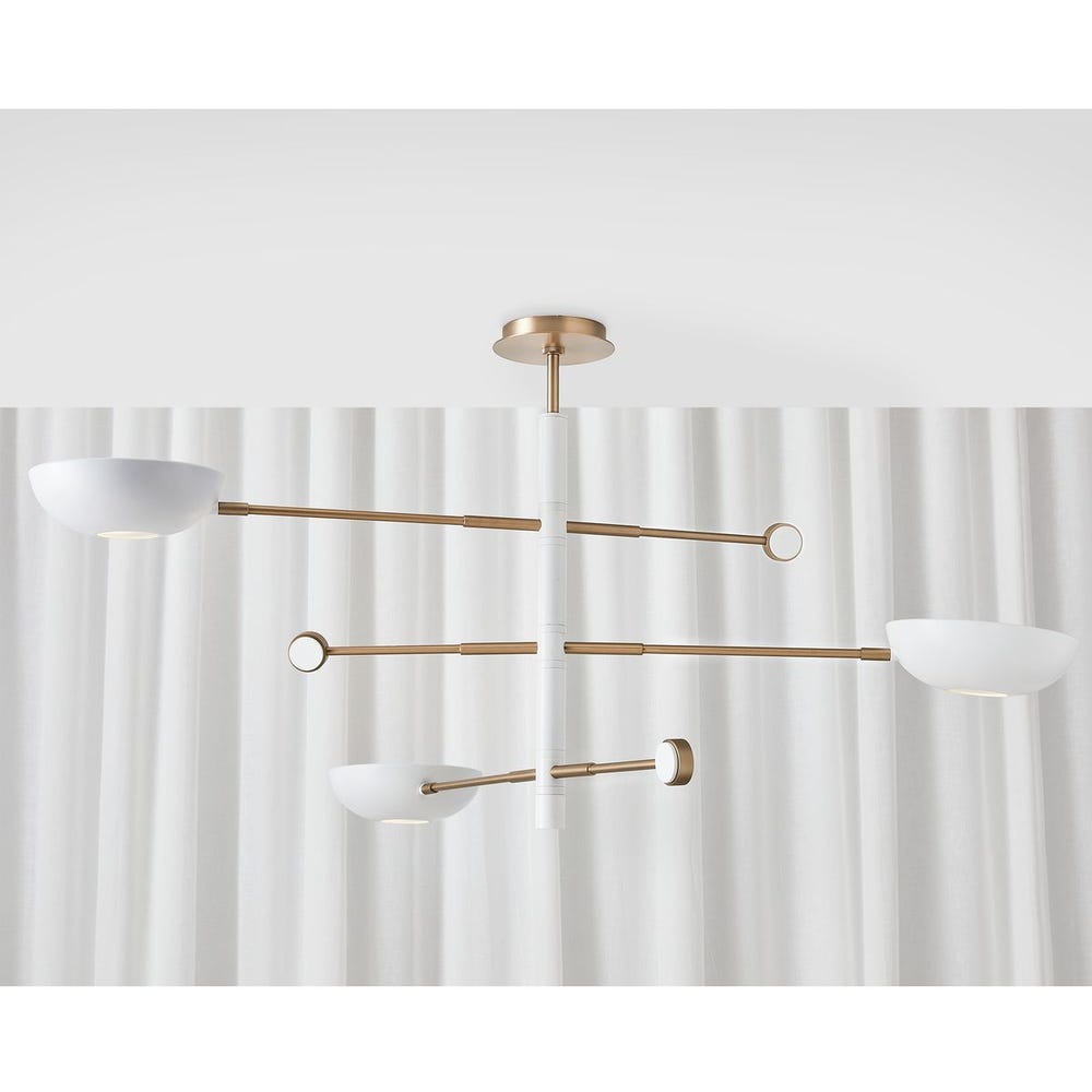 Swinger, 3 Lt Pendant - White