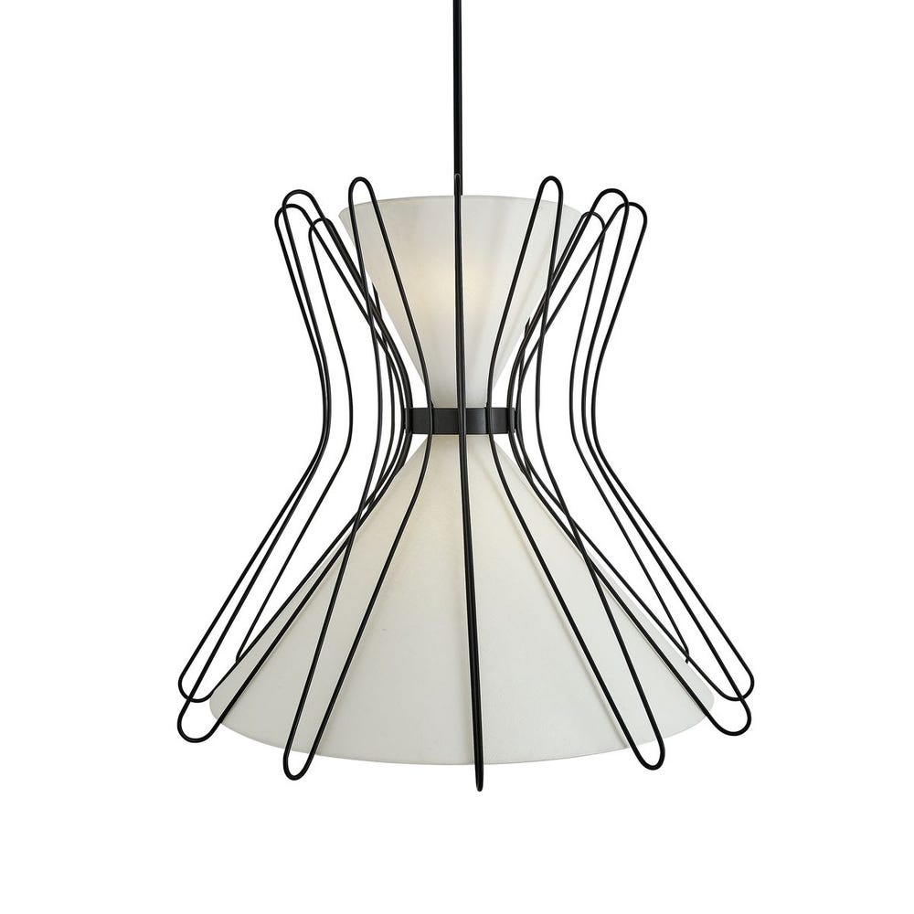 Boomerang, 4 Lt Pendant - Black Grande