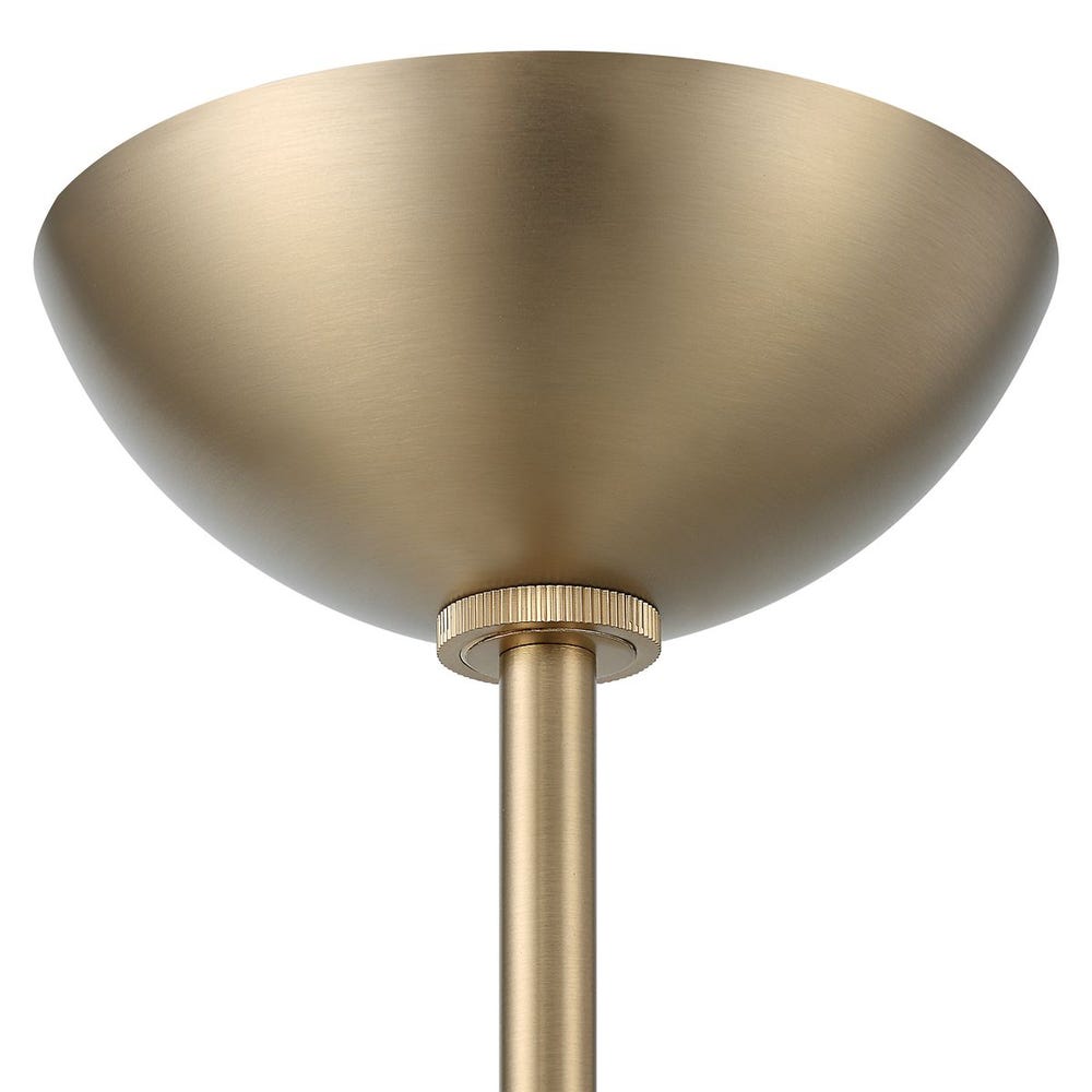 Boomerang, 4 Lt Pendant - Brass Medium