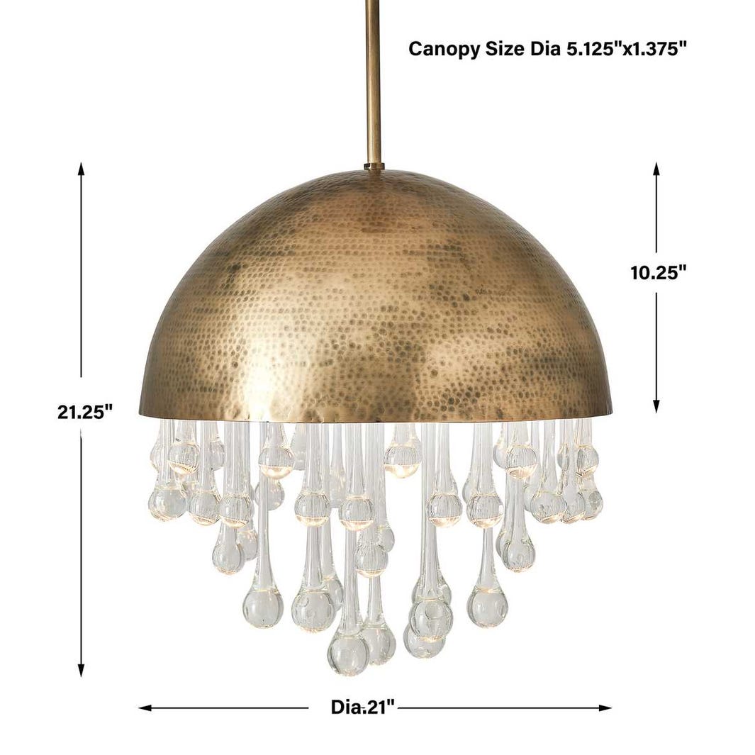 Downpour, 6 Lt Pendant - Round