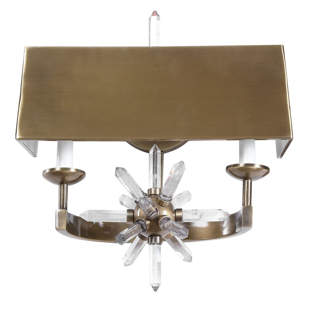 Star Quartz, 2 Lt Sconce - Brass