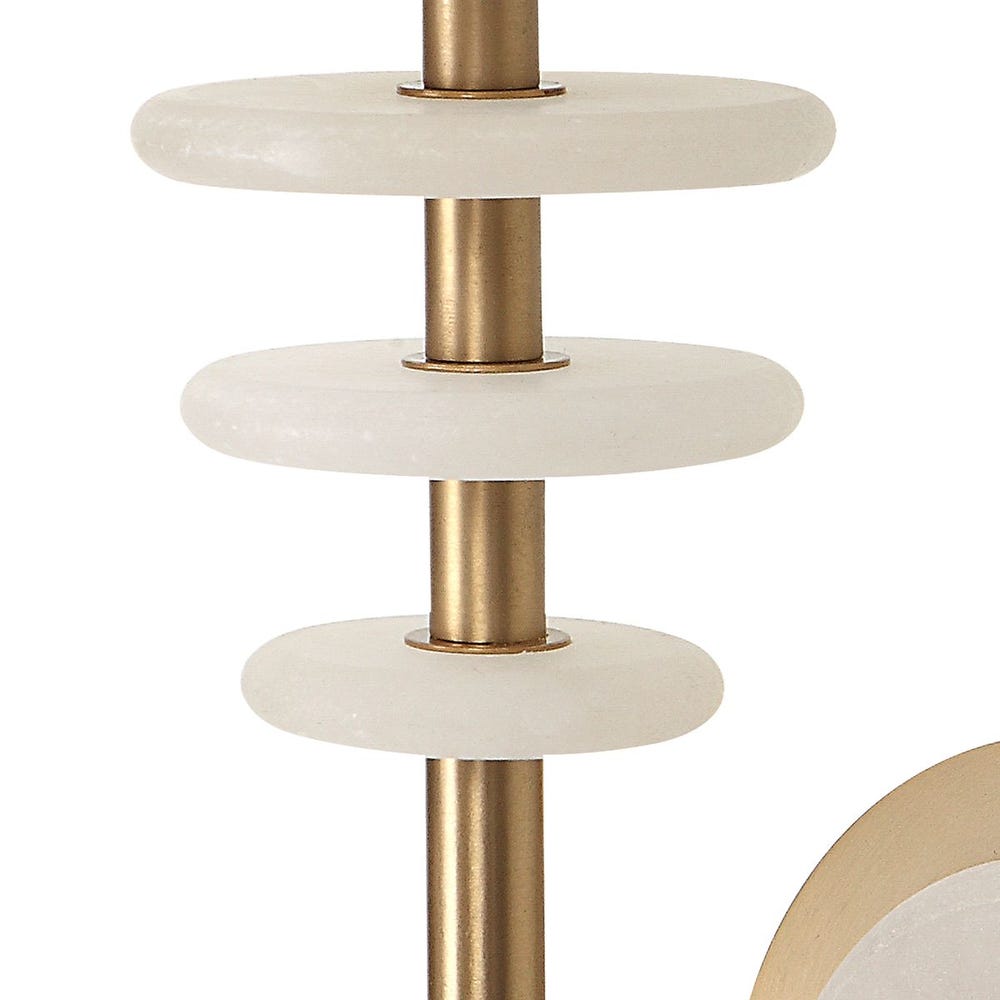Alabaster Torch, 1 Lt Sconce