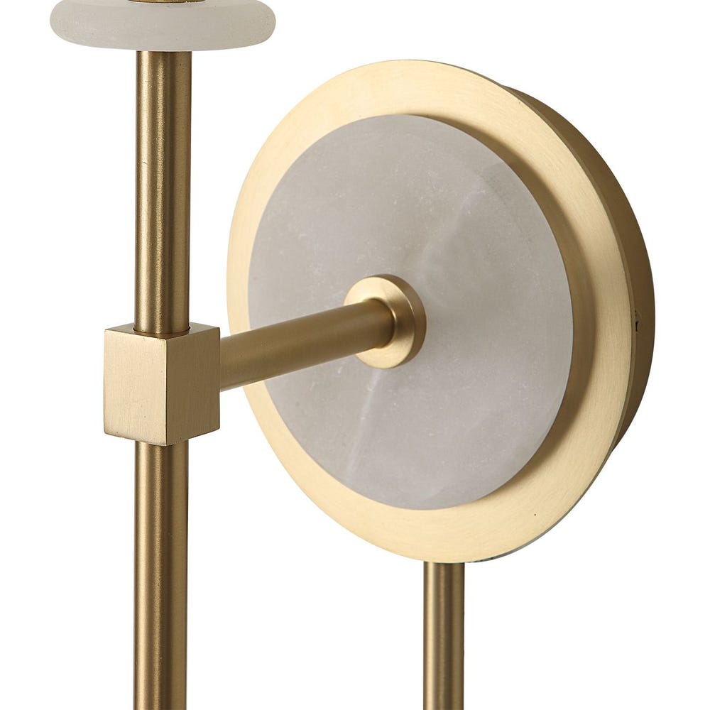 Alabaster Torch, 1 Lt Sconce