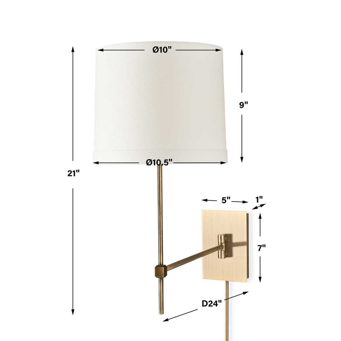 Swing Time, 1 Lt Sconce - Antique Brass, 2 Cartons