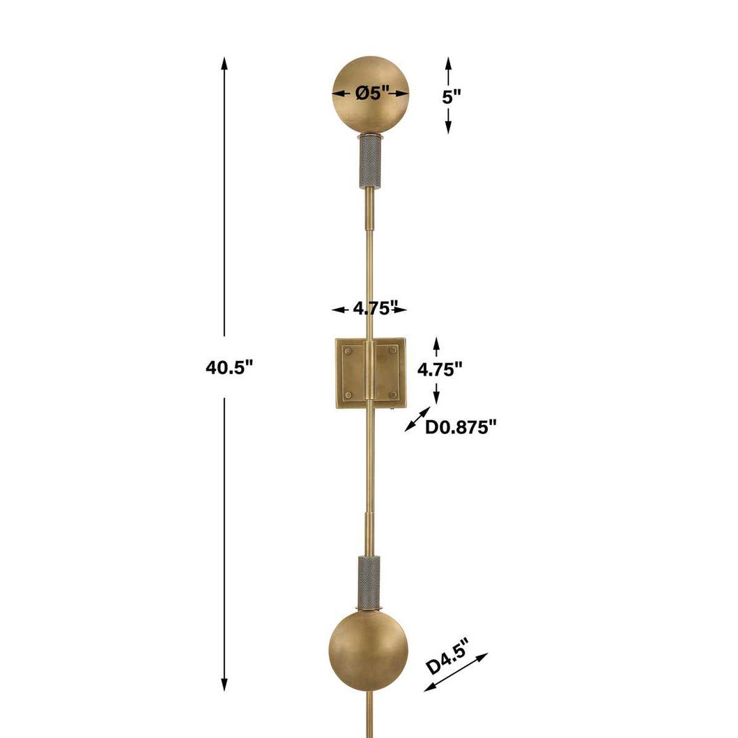 Polar, 2 Lt Sconce - Light Antique Brass