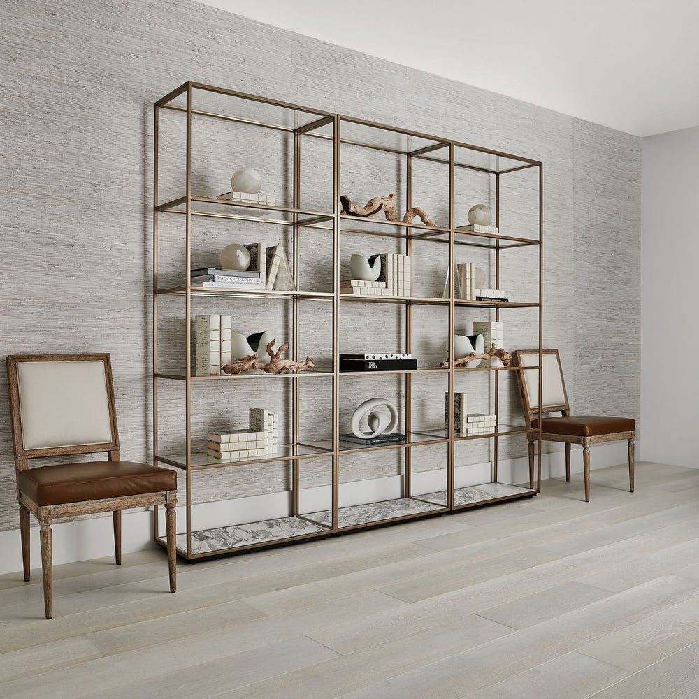 Floating Plane Etagere - Marble/Brass