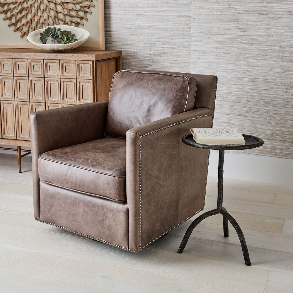 Roosevelt Swivel Chair - Smoke