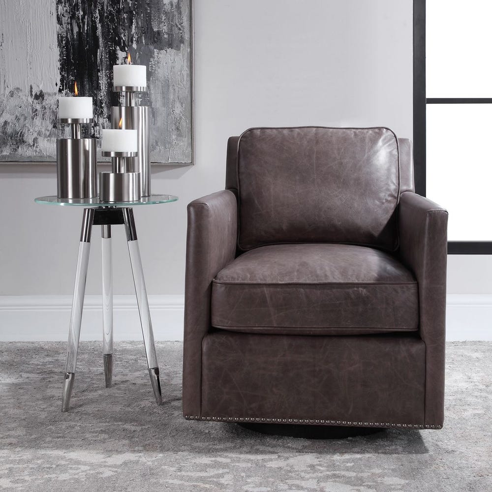 Roosevelt Swivel Chair - Smoke