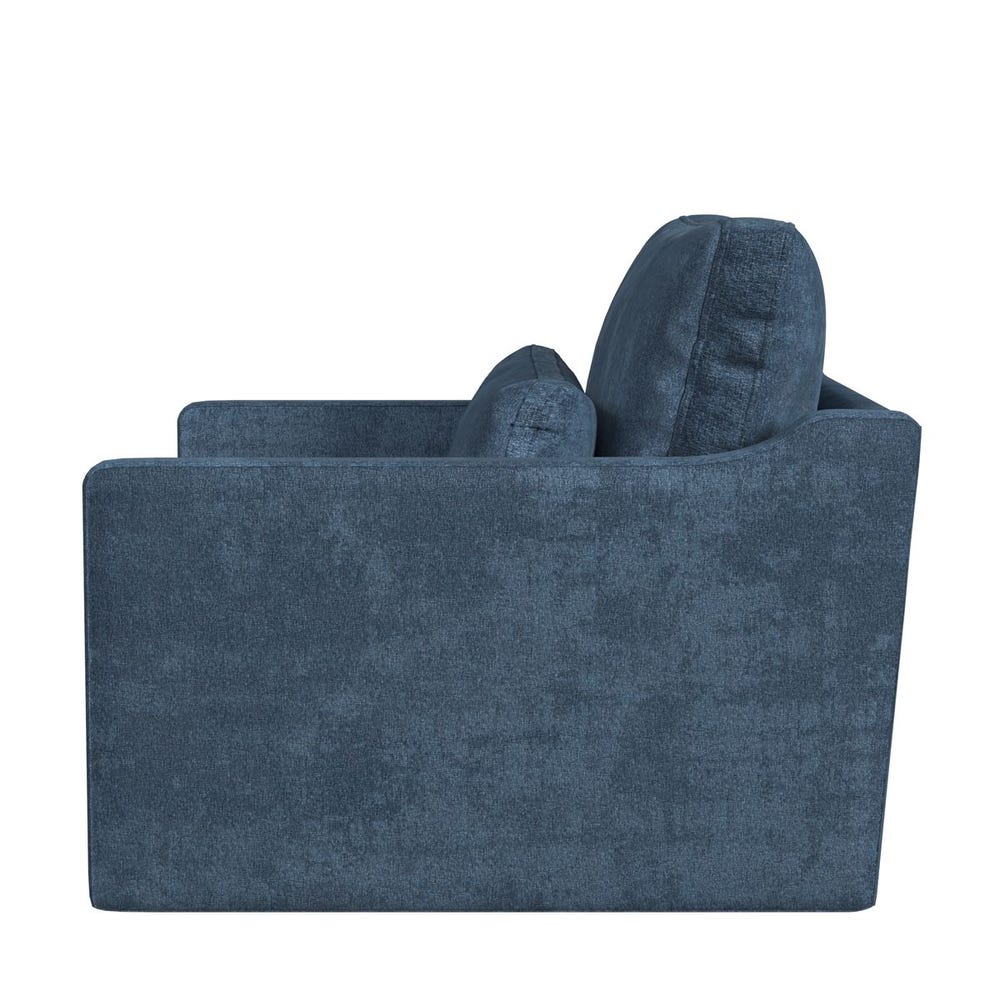 Slope Swivel Chair-and-a-Half - Lux Peacock