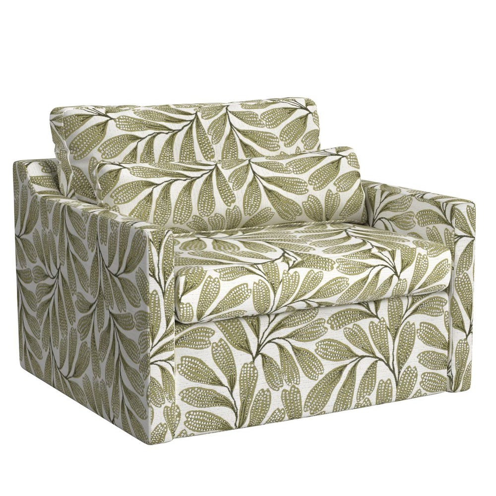 Slope Swivel Chair-and-a-Half - Hedge Green