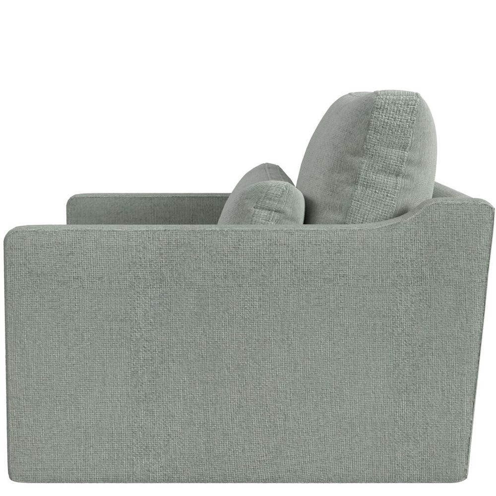 Slope Tufted Swivel Chair-and-a-Half - Criss Cross Sea Salt
